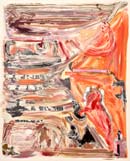 monotype and collage, 'Birdseye'