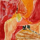 monotype, collage, transfer print, 'Critique'