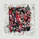 Cassiopeia paper collage on canvas, 'Cassiopeia'