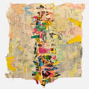 Fractured paper collage on canvas, 'Fractured'