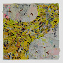 Continental Drift paper collage on canvas, 'Great Migration'