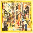 paper collage, transfer print on panel, 'Jeu'