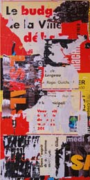 paper collage, 'Le budget de la ville'