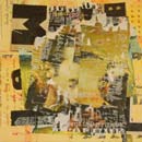 transfer print, paper collage, 'Man Baby'