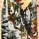 transfer print, paper collage, 'Paris Papers II #13'