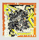 Pegasus paper collage on canvas, 'Pleiades'