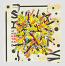 Pleiades paper collage on canvas, 'Pleiades'