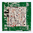 Unspoken News paper collage on canvas, 'Unspoken News'