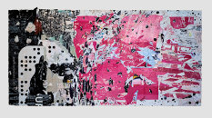 Urban Rebirth paper collage on canvas, 'Urban Rebirth'