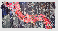 When Time is Broke paper collage on canvas, 'When Time is Broke'