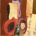 mixed media, transfer print, collage, 'Tes Livres'